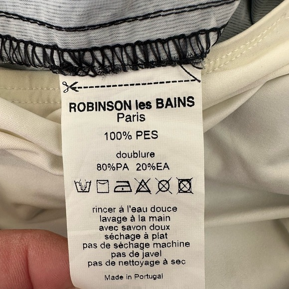 Robinson Les Bains French Lined Swim Trunks Black Size XXL 36"‎ x 2" - Picture 8 of 8